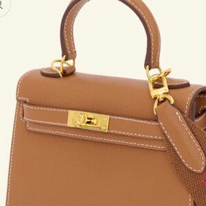 Lily & Bean Hettie Tan Leather Satchel Mini NWOT